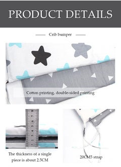 DUNISO Baby crib protection pad, all cotton rectangular children's bed surround pad, soft, breathable, anti collision, unisex, 133 * 28cm  - Image 5