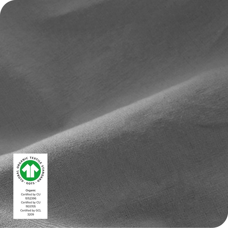 Bare Home Bare Home 100% Organic Cotton Full Fitted Bottom Sheet - Crisp Percale Weave - Lightweight & Breathable - Deep Pocket Fitted Sheet (Full  Grey)  - Image 4