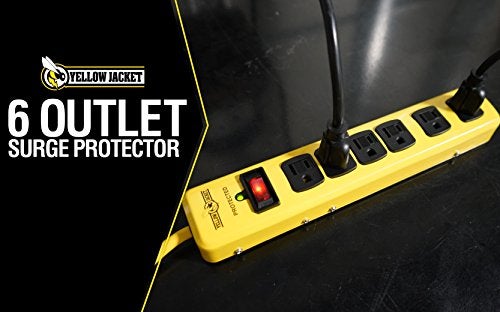 Yellow Jacket 5138N 5138 Metal Surge Protector Strip with 6 Outlets and 15 Foot Cord - Image 5