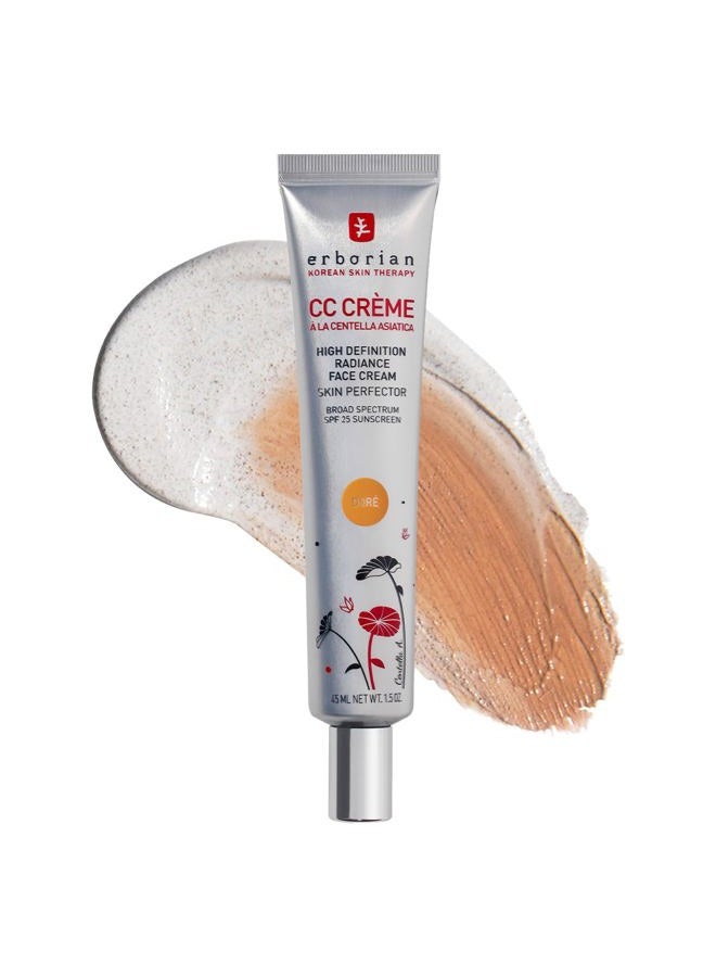 erborian كريم تصحيح اللون CC مع سنتيلا أسياتيكا، تان (دوري) - خافي عيوب متعدد الاستخدامات للوجه مع لمسة مضيئة يهدئ ويرطب - واقي شمس من العناية بالبشرة الكورية - 1.5 أونصة - Image 1