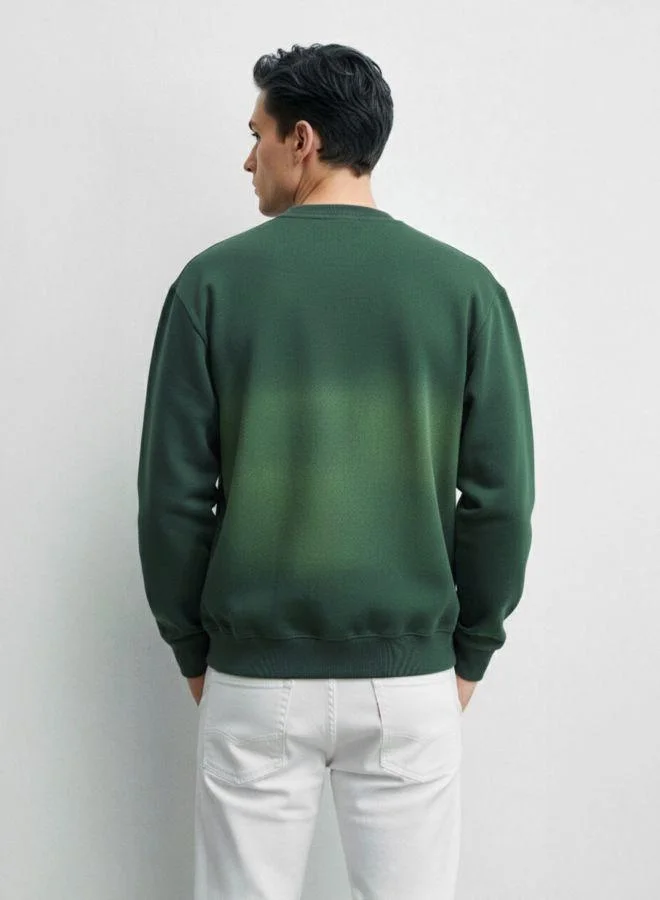 The Indian Garage Co Men Relaxed Fit Printed Crew Neck Full Sleeves Sweatshirt