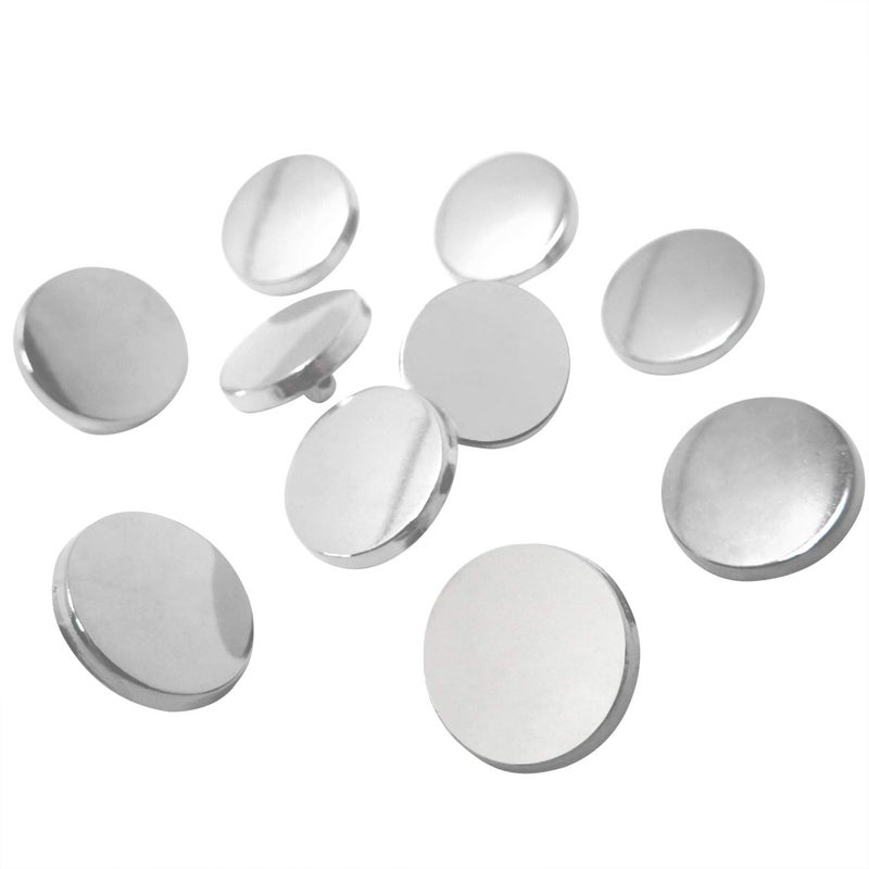 HONBAY Honbay 50PCS Metal Round Flat Buttons Coat Jacket Shirt Trousers Button for Sewing DIY Crafts 15mm
