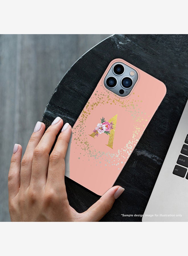 Stylizedd Monogram Tough Cover for Apple iPhone 13 Pro Max Case Custom Initials Letter Floral Pattern Tough Pro Dual Layer hybrid PC inner TPU protection Alphabet- W (Rose Pink) - Image 2