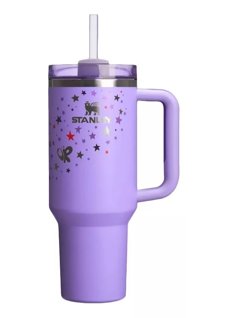 Stanley أوليفيا رودريغو × ستانلي 40 أونصة كوب كوانشر H2.0 إصدار محدود – كوب سفر من الفولاذ المقاوم للصدأ مع غطاء مانع للتسرب وقشة قابلة لإعادة الاستخدام – يحافظ على المشروبات ساخنة لمدة 7 ساعات، وباردة لمدة 11، ومثلجة لمدة يومين – زجاجة ترطيب لجمع القهوة، الشاي، السموذي والمزيد – هدية مثالية للمشجعين والاستخدام اليومي - Image 2