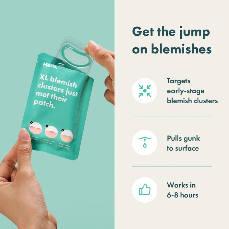 Mighty Patch Micropoint Large Hydrocolloid Pimple Patches for Face Blemishes from Hero Cosmetics, Acne Stickers for Early Stage Zits & Hidden Pimples, 1,385 Proprietary Micropoints, 6 Count - Image 5