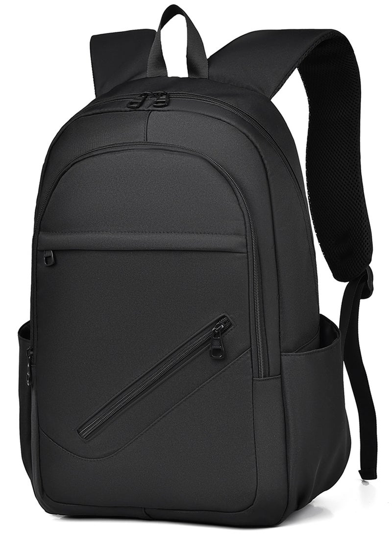 Qiccijoo Travel Laptop Backpack School Computer Bookbag for Men Women College Students Fits 15.6 Inch Laptop Work Backpack for Business Trip(Black) - Image 1
