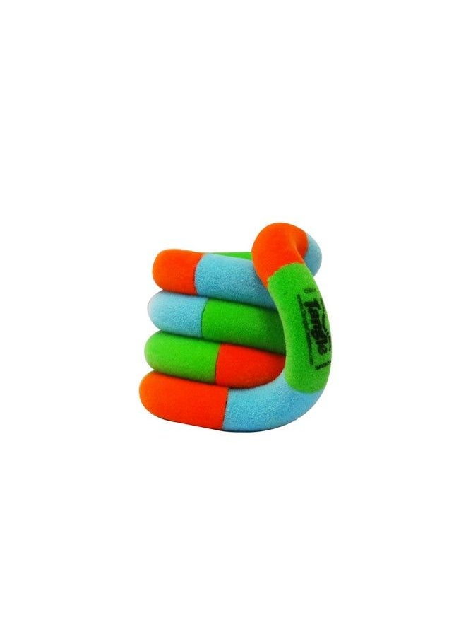 TANGLE - Tangle Jr. Fuzzies Fuzzy Fidget Toy Fuzzy Tangle Toy Quiet Twist Fidget Tangle Fidget Toy Fidget Toy For Shool (Pink/Blue) - Image 1