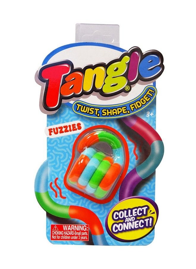 TANGLE - Tangle Jr. Fuzzies Fuzzy Fidget Toy Fuzzy Tangle Toy Quiet Twist Fidget Tangle Fidget Toy Fidget Toy For Shool (Pink/Blue) - Image 1