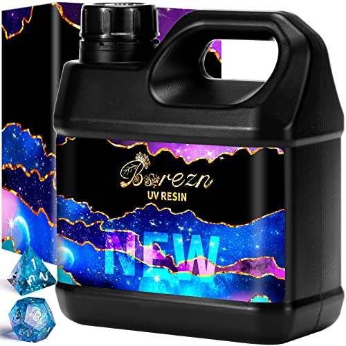 Bsrezn 1000g UV Resin Bulk, High Hardness & Crystal Clear Premixed Resina UV for Jewelry Making (1000g) - Image 1