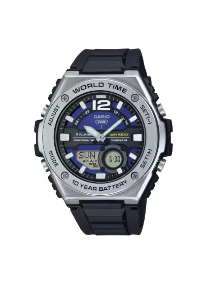 CASIO Men's Analog Digital Display Watch With Black Resin Strap - MWQ-100-2AVDF