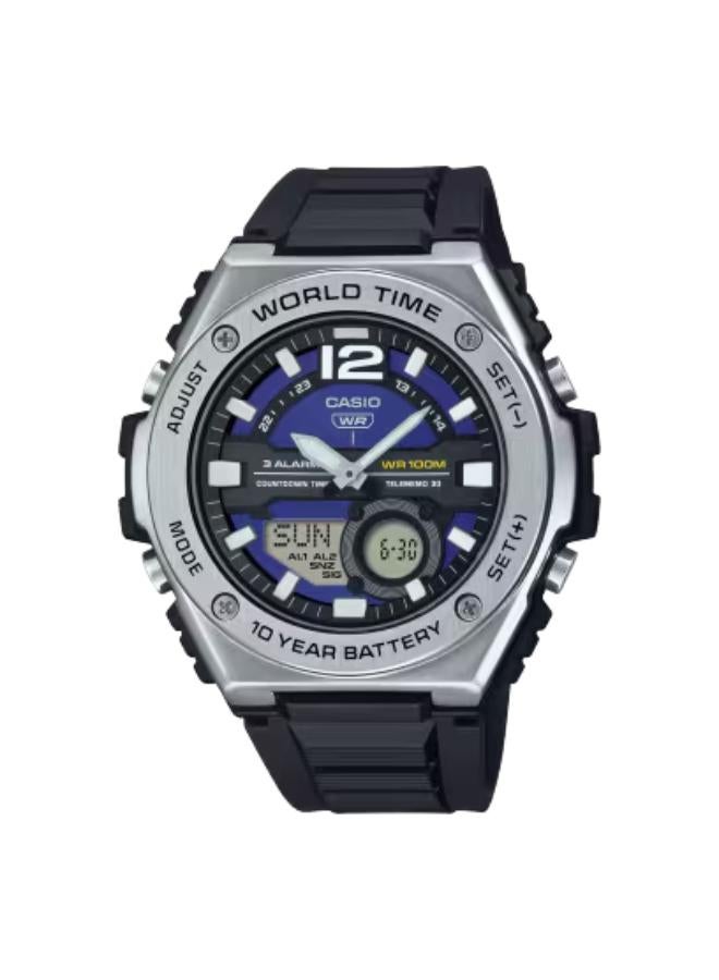CASIO Men's Resin Analog-Digital Watch MWQ-100-2AVDF - 50.6 mm