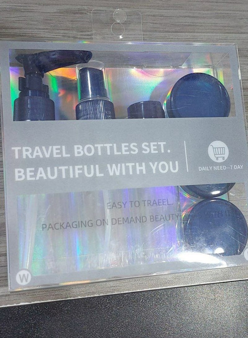 zoba Luxury 6-Piece Refillable Travel Bottle Set for Lotion, Shampoo, Shower Gel, Empty Container for Liquid Cosmetics Filling Tool - Image 2