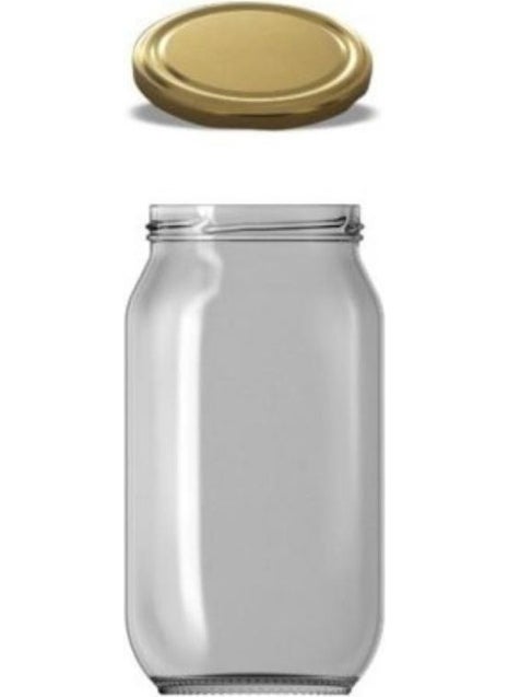 Viyalente Vialente Glass Jar with Lid Canning Container 1000 cc 10 Pieces  - Image 1