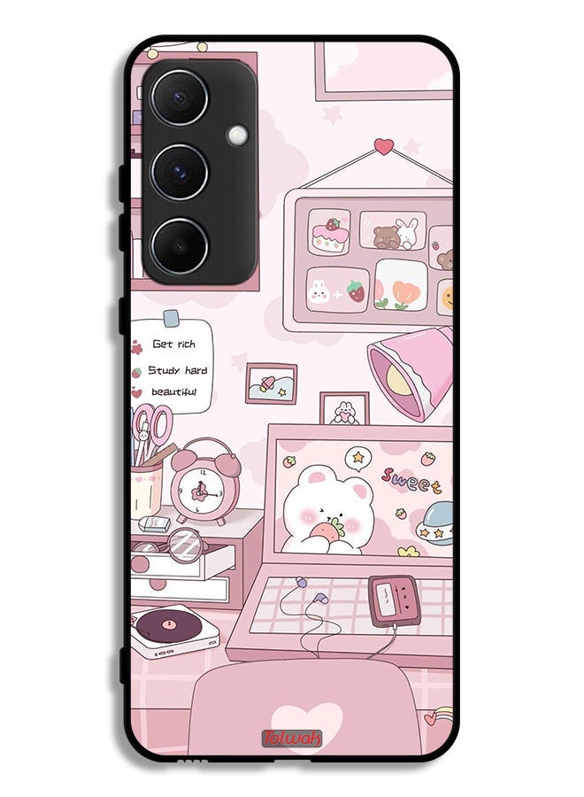 Tolwak Samsung Galaxy A55 5G Protective Case Cover Get Rich Study Hard  - Image 1