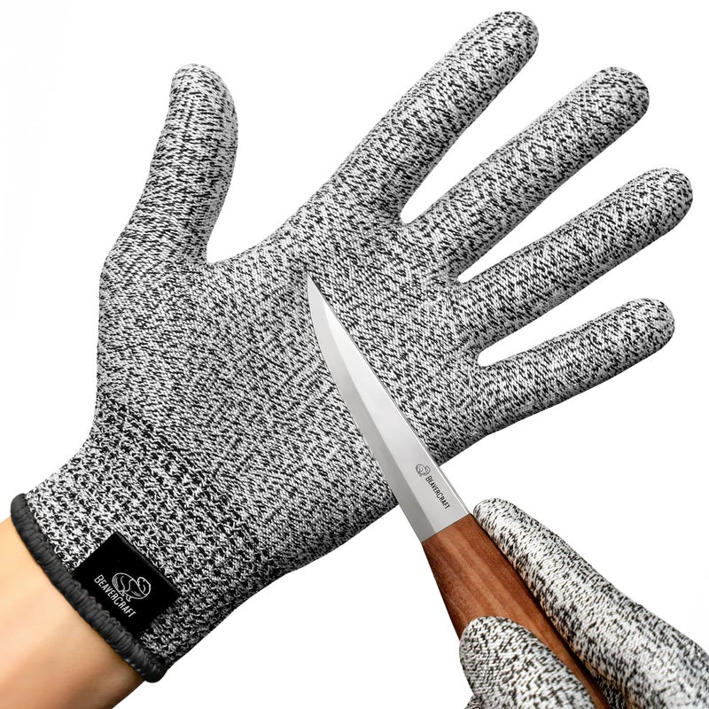 BeaverCraft Wood Carving Gloves CRG - Cutting Cut Resistant Gloves Level 5 for Whittling, Woodworking, Food Prep (L) - Image 1