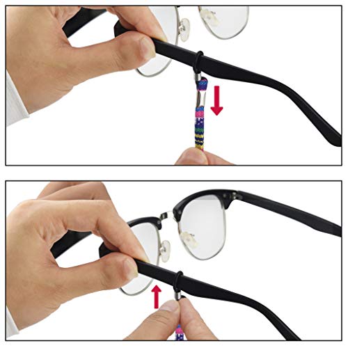 yeabwps 12 Pieces Glasses Strap Eyewear Retainer Sunglass Straps Glasses Holders Necklace, Multicolored Safety Glasses Cord Lanyard for Men and Wom - Image 5