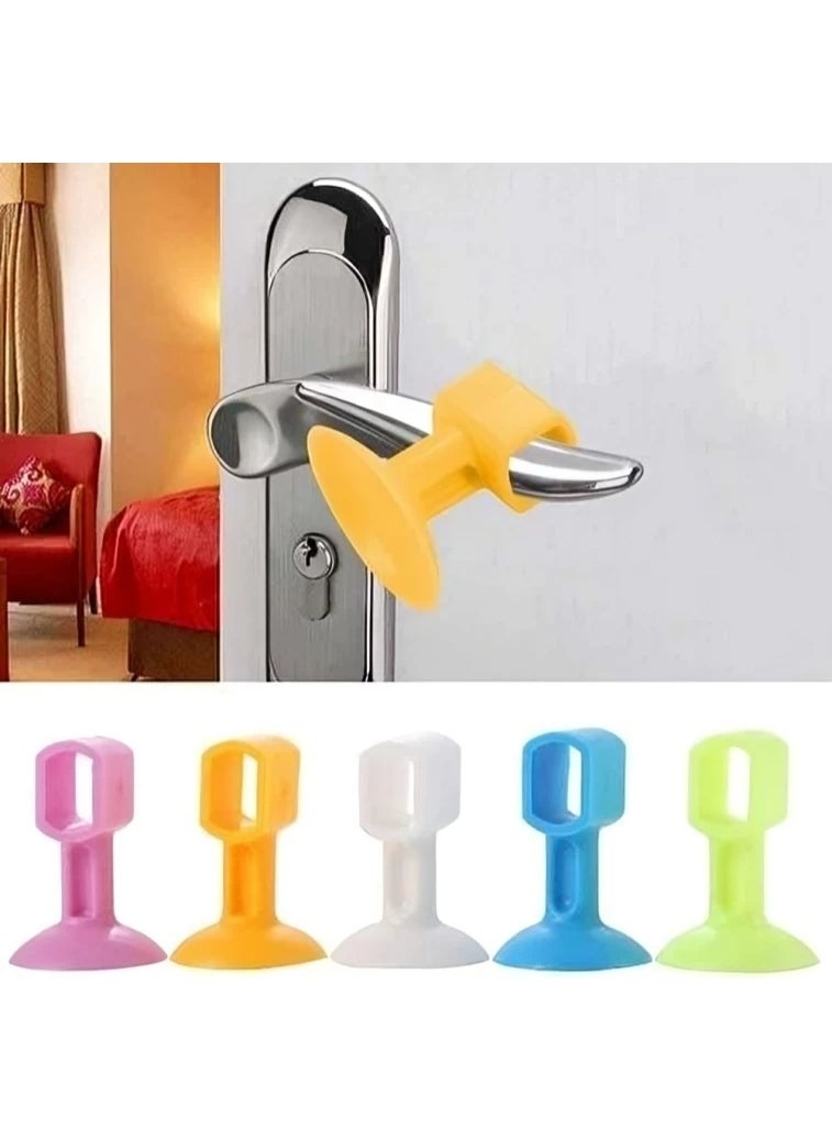 Rubber Door Stopper Set – 5-Piece Non-Slip Wedge Door Holders for Home, Office & Classrooms – Durable & Floor-Safe – Multicolor  - Image 1