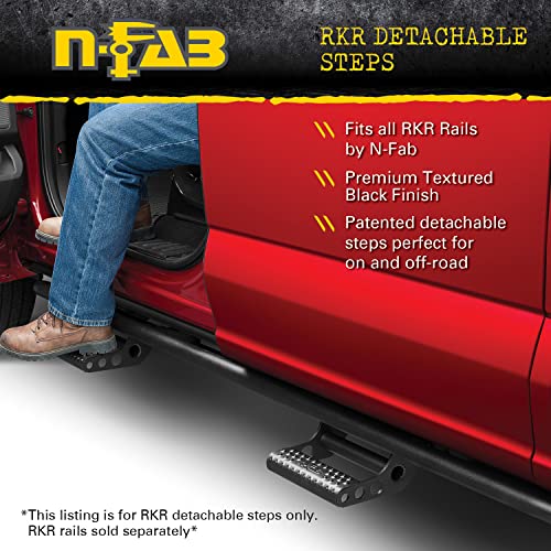 N-Fab RKR Detachable Steps (Sold In Pairs) | Textured Black | JPTS32 | Compatible With All RKR Rails by N-Fab - Image 4