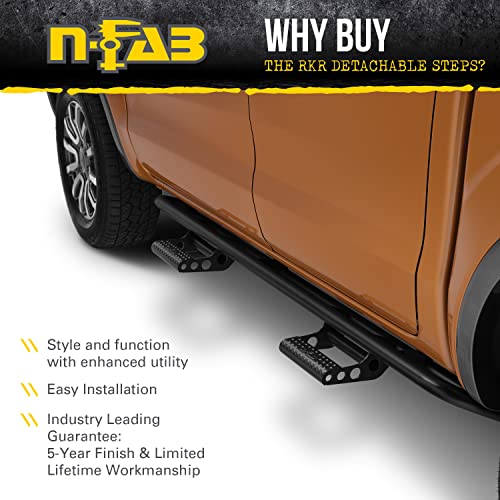 N-Fab RKR Detachable Steps (Sold In Pairs) | Textured Black | JPTS32 | Compatible With All RKR Rails by N-Fab - Image 3