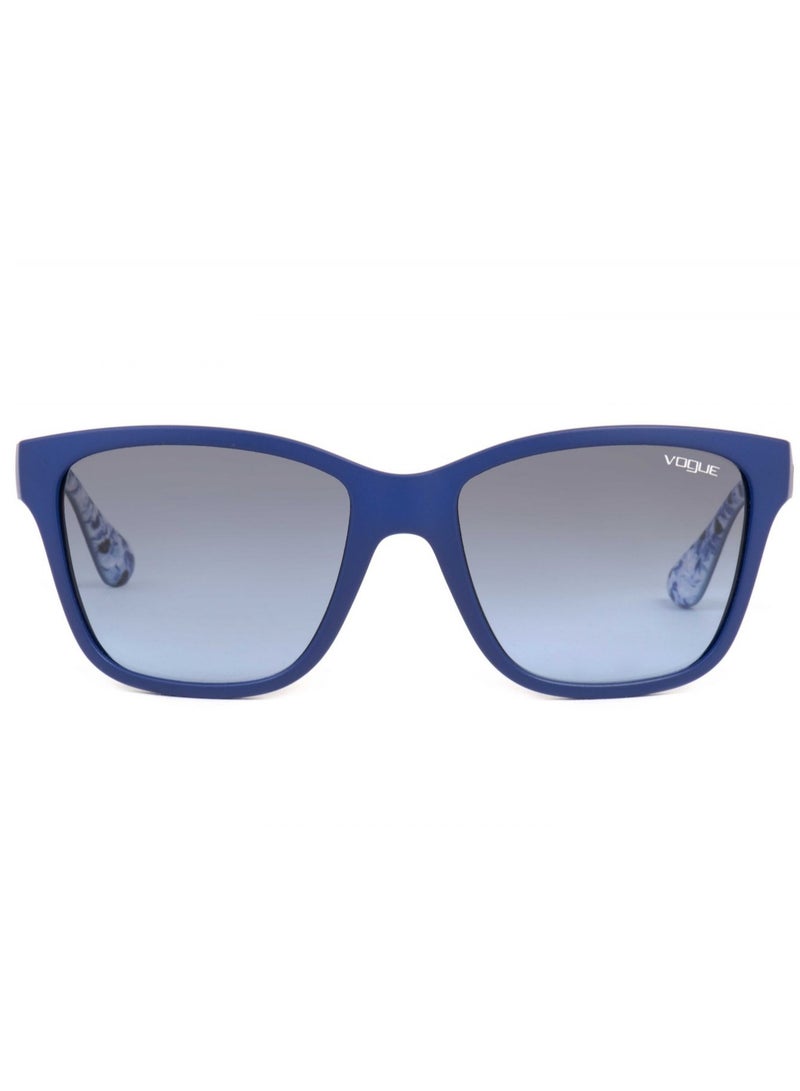 Vogue Full Rim Square Women Sunglass - VO 2896-S 2225/BF - Lens Size: 54 mm - Blue - Image 1