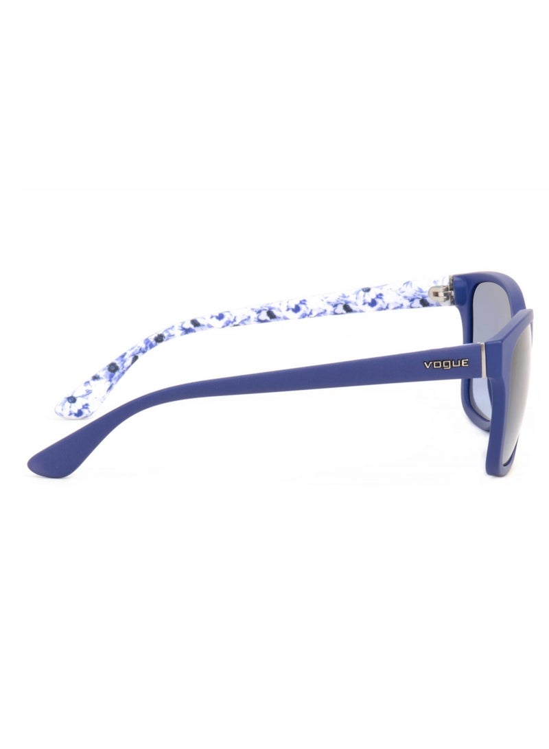 Vogue Full Rim Square Women Sunglass - VO 2896-S 2225/BF - Lens Size: 54 mm - Blue - Image 3
