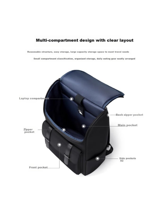 Golf Men's Casual Backpack Uni 15.6-inch Laptop Bag Student School Bag Water-resistant Travel Backpack - Image 4