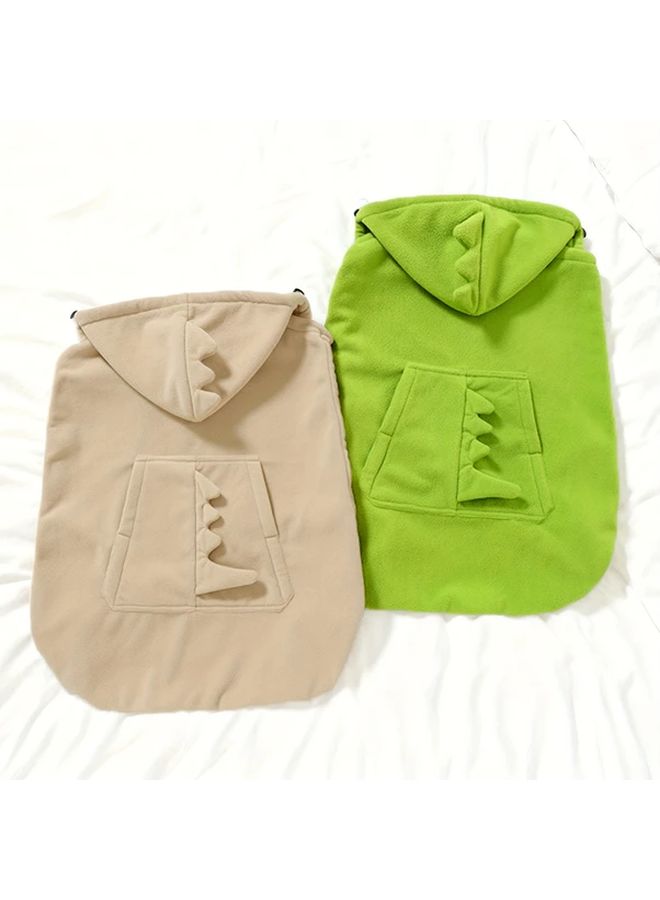 Green Cartoon Dinosaur Kids Waist Stool Windproof Cloak Multifunctional Cape Cold Protection Outdoor - Image 3