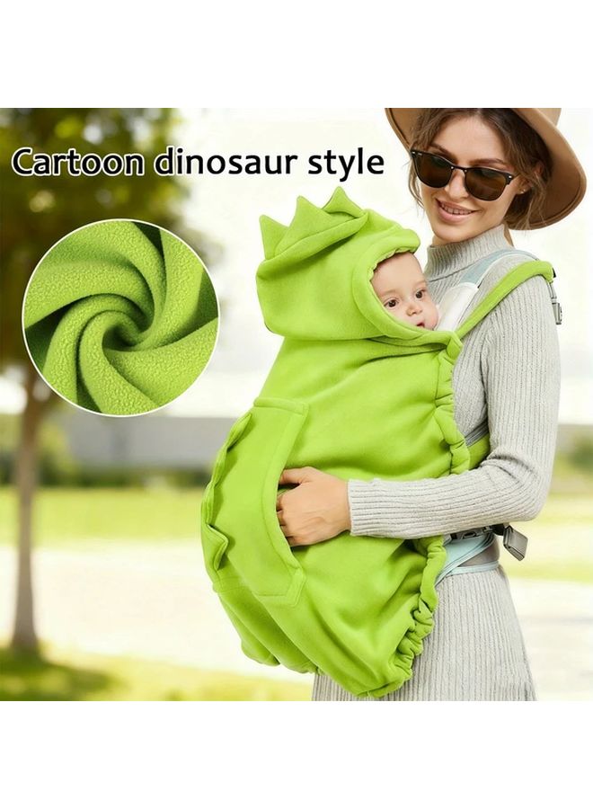 Green Cartoon Dinosaur Kids Waist Stool Windproof Cloak Multifunctional Cape Cold Protection Outdoor - Image 5