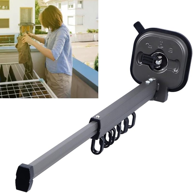 Aluminum Alloy Suction Cup Clothes Drying Rack Retractable Collapsible For Indoor Outdoor - Image 3