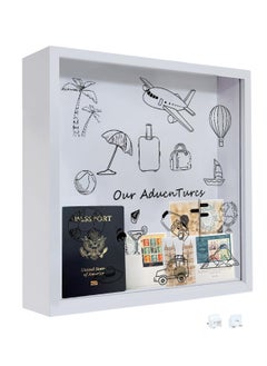 Excefore Keepsake Memory Box,Adventure Archive Box,Commemorative Box,Shadow Box with Slot,with Traceless Nails.Suitable for Tabletop and Wall Display,Traveler's Gift, 12in-Cartoon  - Image 1