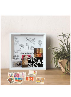 Excefore Keepsake Memory Box,Adventure Archive Box,Commemorative Box,Shadow Box with Slot,with Traceless Nails.Suitable for Tabletop and Wall Display,Traveler's Gift, 12in-Cartoon  - Image 4