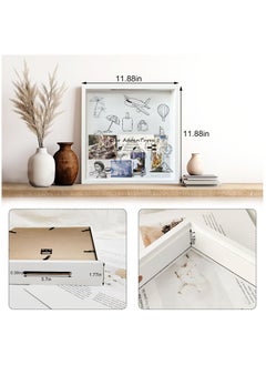 Excefore Keepsake Memory Box,Adventure Archive Box,Commemorative Box,Shadow Box with Slot,with Traceless Nails.Suitable for Tabletop and Wall Display,Traveler's Gift, 12in-Cartoon  - Image 2