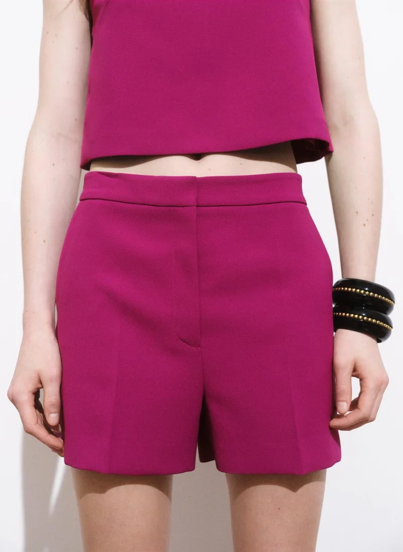MANGO Straight-Leg Shorts