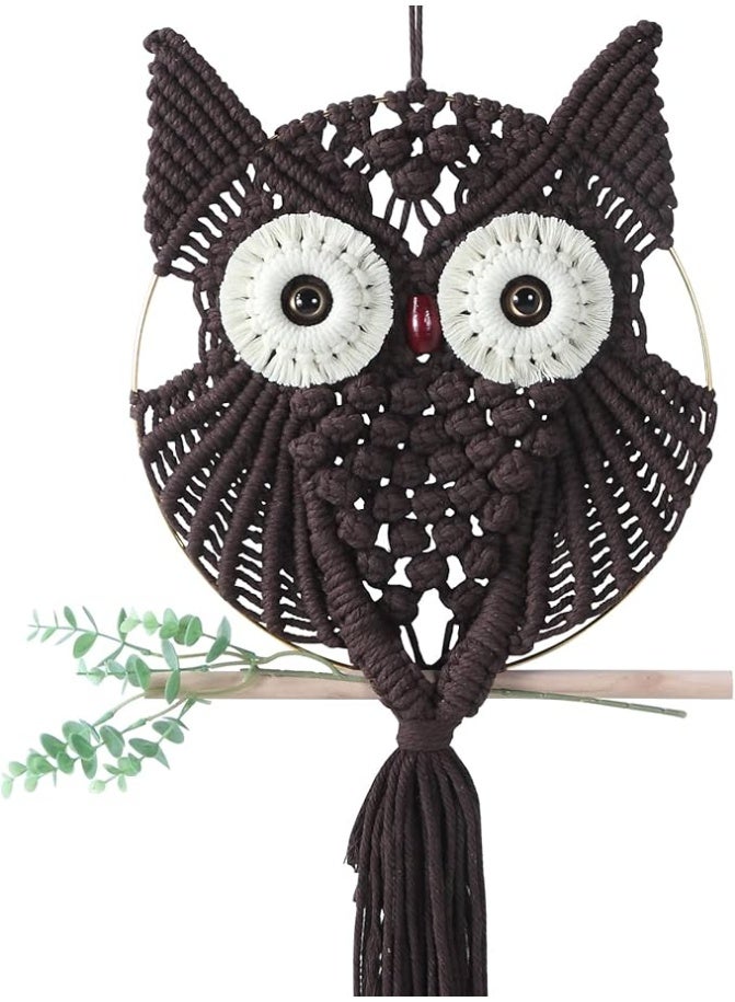 انتيكيانو مكرمية جدارية – ديكور يدوي من القطن – المقاس ‎33.4×11.8‎ بوصة (‎100×70‎ سم) - Image 1