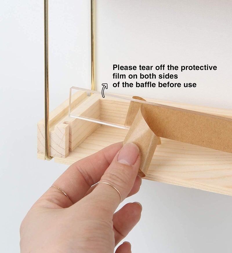 J JACKCUBE DESIGN Wall Mount Gold Metal and Wood Nail Polish Display Shelves Rack Organizer Holds 60 Bottles (5 Tier) - MK543A - Image 4