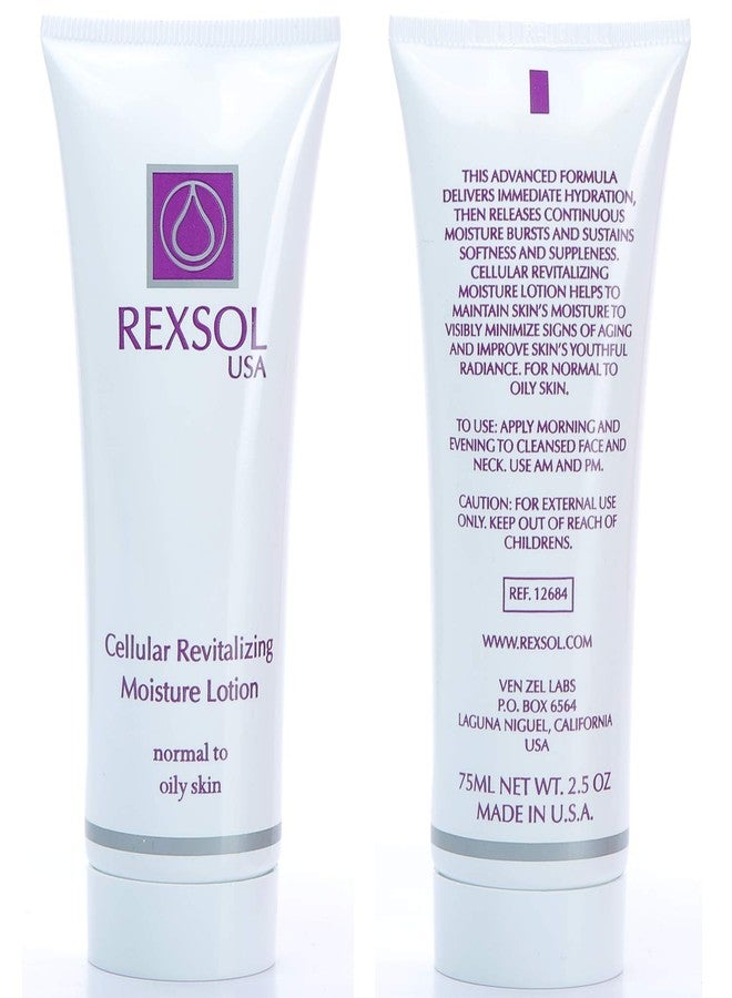 REXSOL Cellular Revitalizing Moisture Lotion Normal to Oily Skin | With Aloe Vera Gel, Chamomile Extract & Calendula Officinalis Extract | Helps to maintain signs of aging. (75 ml / 2.5 fl oz) - Image 4