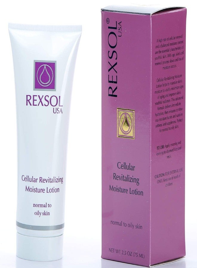 REXSOL Cellular Revitalizing Moisture Lotion Normal to Oily Skin | With Aloe Vera Gel, Chamomile Extract & Calendula Officinalis Extract | Helps to maintain signs of aging. (75 ml / 2.5 fl oz) - Image 1