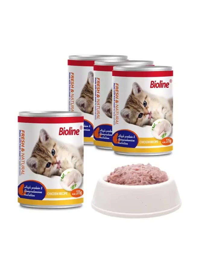 بايولاين طعام قطط معلب بيول لاين 6x375 جرام - [النكهة - دجاج] 6 قطع - Image 2