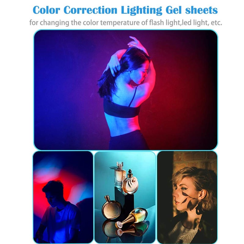 RENIAN Color Correction Gels Filter 6 Pack Kit 16x20 inches/40x50cm Warm Orange Blue Lighting Sheet for Photo Studio Video Flashlight Led Light Photography - Image 5