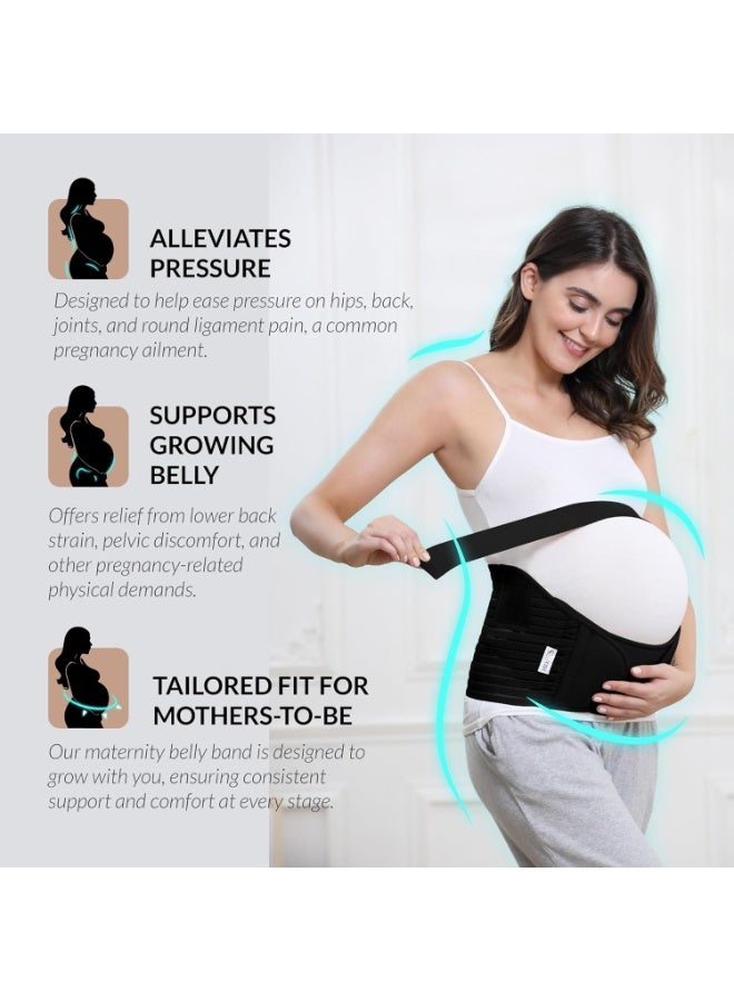 نيو تيك كير حزام الحمل - العلامة التجارية نيو تيك كير - حزام دعم الحمل - للخصر/الظهر/البطن، مشبك البطن - اللون الأسود أو البيج أو الأبيض., متوسط M, اسود, 1 - Image 5