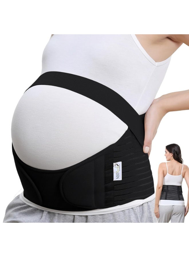 نيو تيك كير حزام الحمل - العلامة التجارية نيو تيك كير - حزام دعم الحمل - للخصر/الظهر/البطن، مشبك البطن - اللون الأسود أو البيج أو الأبيض., متوسط M, اسود, 1 - Image 1