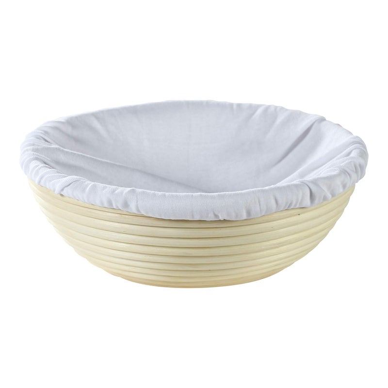 Frieling Frieling USA Brotform Round Bread Rising Basket and Liner 10Inch 