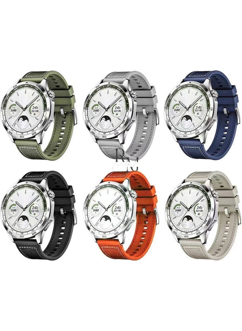 Redmud Teknoloji - Huawei Watch Gt5 Pro Gt4 Gt3 Pro Gt3 Se Gt2 Pro Gt2 46 mm Compatible Stitched Pattern Jazzy Sport Band - Image 1