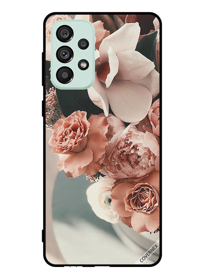 Covernex Protective Case Cover For Samsung Galaxy A53 5G Bouquet Of Peach Flowers - Image 1