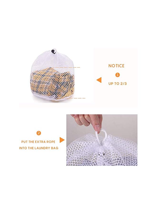 Zaboon 4Pcs Mesh Laundry Bags Laundry Net Bag Drawstring Reusable Durable Washing Net Bag For Clothes Underwear Delicates Socks Baby Clothes Bra Shoes Knitted Garments - Image 3