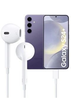 BOLICE USB C Headphones Compatiable with Samsung Galaxy S24 Plus USB C In-Ear Headphones with Microphone Volume Control and Pure Sound White  - Image 1