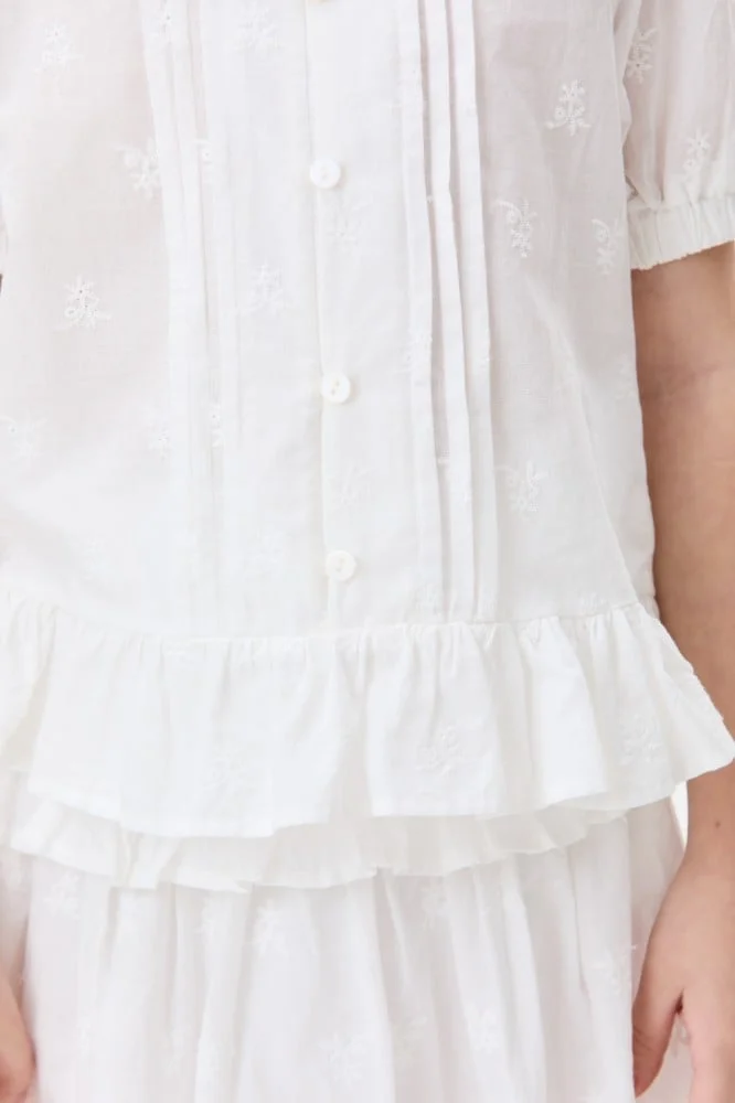 Tenda Button-up blouse with pleat details