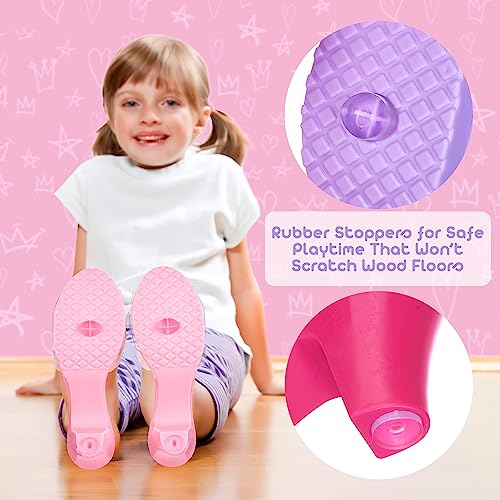 PRINCESS EXPRESSIONS 3-Pack Princess Shoe Set - Dress Up Royalty Kids Heels Slip On Shoes - Pastel Colored Princess Dress Up Shoes, Pretend Play High Heels For Kids - Fits Toddler Size 7-10 - Image 3