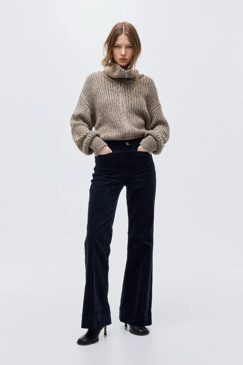 H&M Flared corduroy trousers