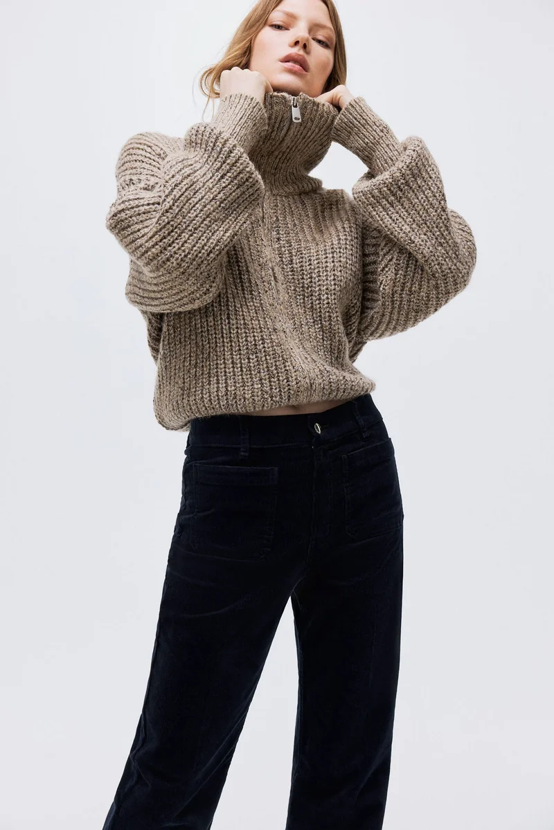 H&M Flared corduroy trousers